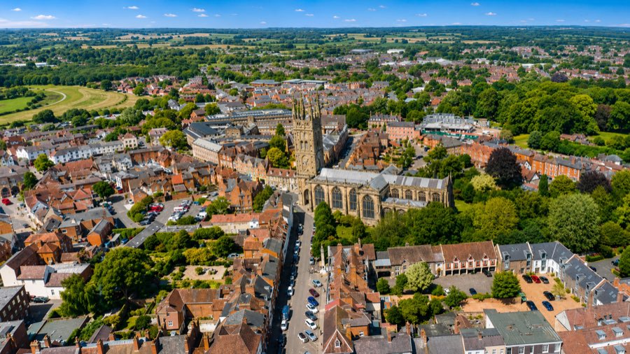 Aerial view of Coventry — representative area image